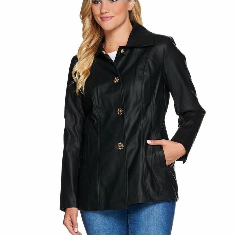 DennisāBassoĀ LeatherāJacketāBlackāsizeāsmall